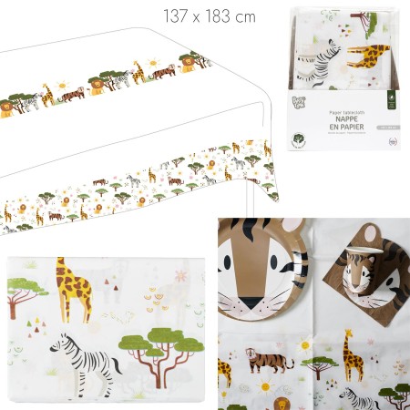 NAPPE EN PAPIER SAVANE 137X183CM