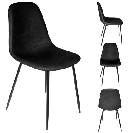 CHAISE PU AMBER NOIR