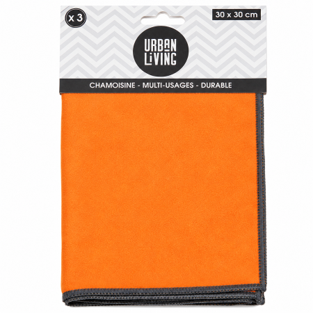 PALIO CHAMOISINE 30X30CM X3PCS 5 COULEURS ASSORTIES