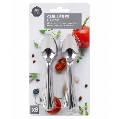 CUILLERE PLASTIQUE X8