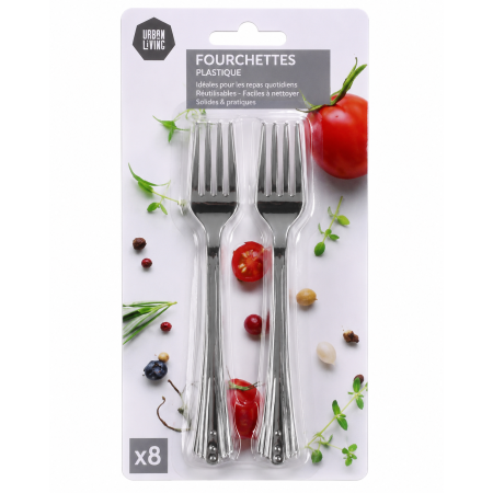 FOURCHETTES PLASTIQUE X8
