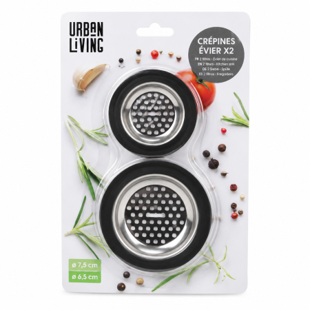 CREPINE POUR EVIER X2PCS DIAM 7,5CM ET DIAM 6,5CM