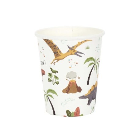 VERRE EN CARTON DINOSAURE X6 M24