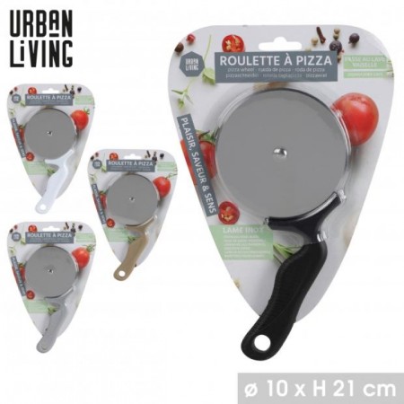 ROULETTE A PIZZA D10XH21CM 4 COULEURS ASSORTIES NOIR/GRIS/BLANC/BEIGE