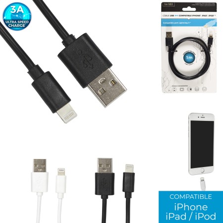 CABLE CHARGE ULTRA RAPIDE 2.4A ET SYNC M12