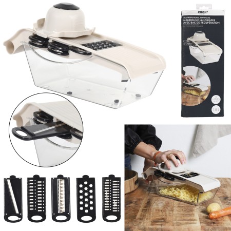 MANDOLINE AVEC RESERVOIR 5 ACCESSOIRES M8