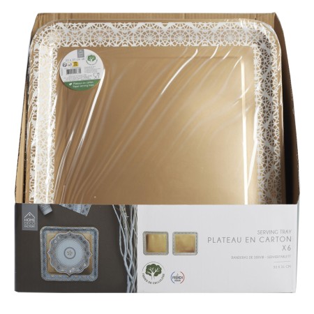 PLATEAU JETABLE MIRAGE 31X33CM X6