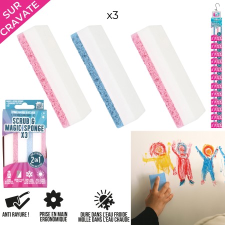 EPONGE SCRUB MAGIQUE X3 M24